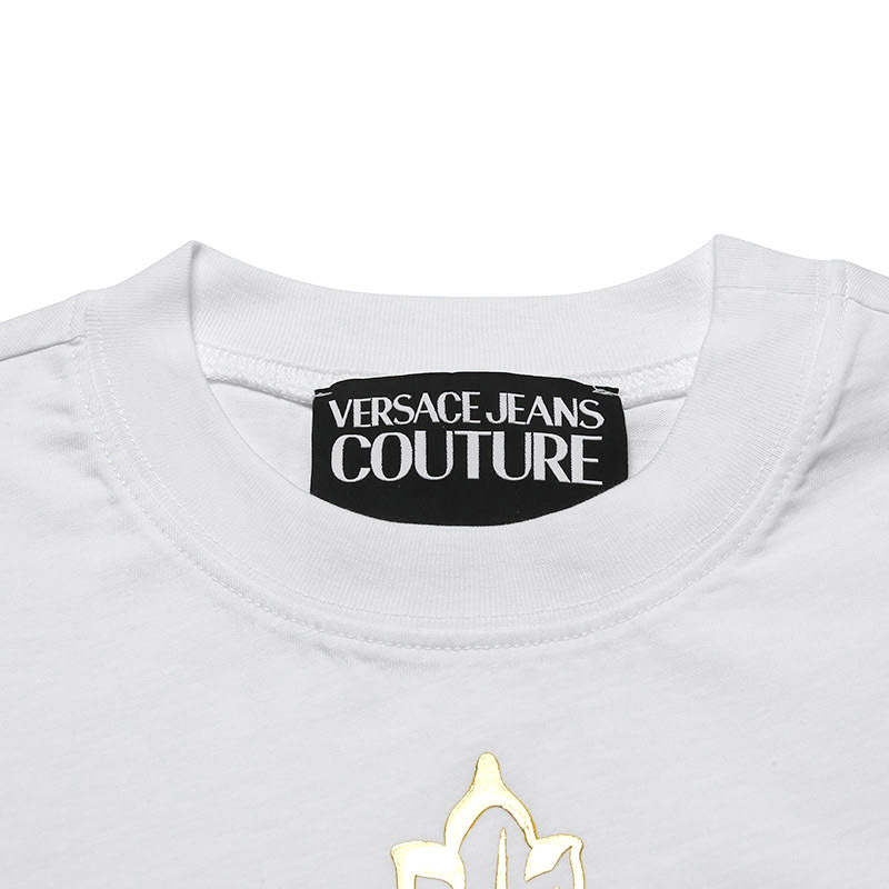 范思哲 VERSACE JEANS COUTURE 女士棉质圆领短袖T恤71HAHF06 CJ00F