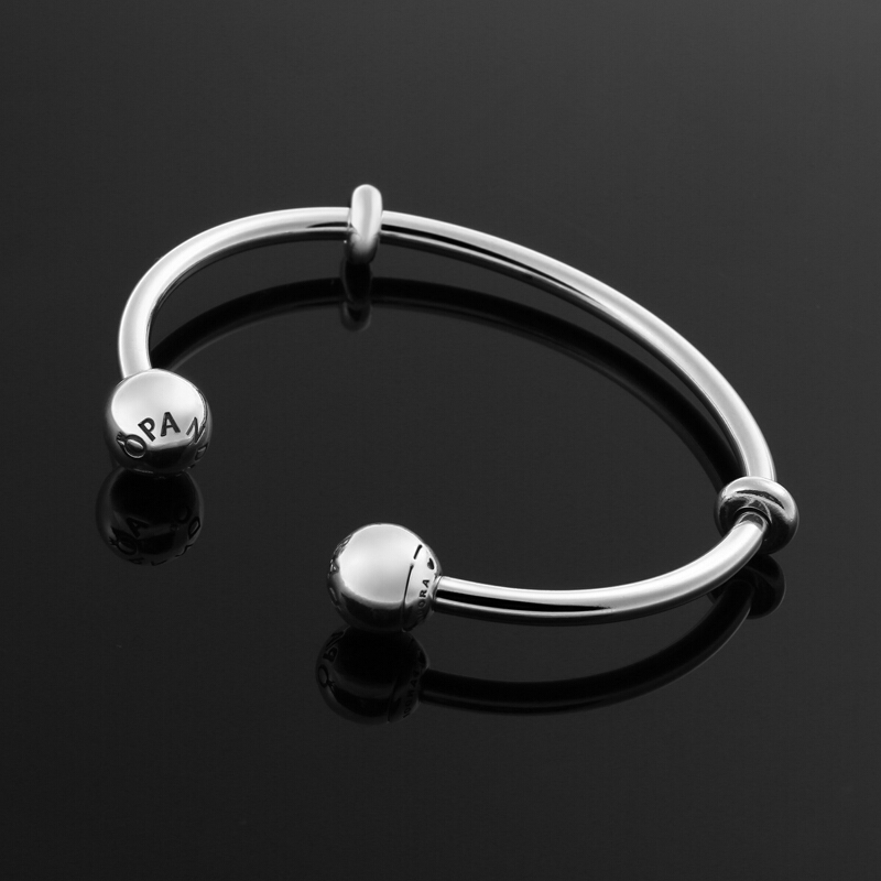 潘多拉pandora简约银色开口式手镯5964772