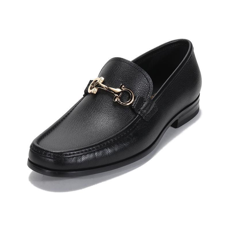 Salvatore Ferragamo 菲拉格慕 男士CHRIS系列牛皮GANCINI双面扣饰莫卡辛鞋皮鞋0740679