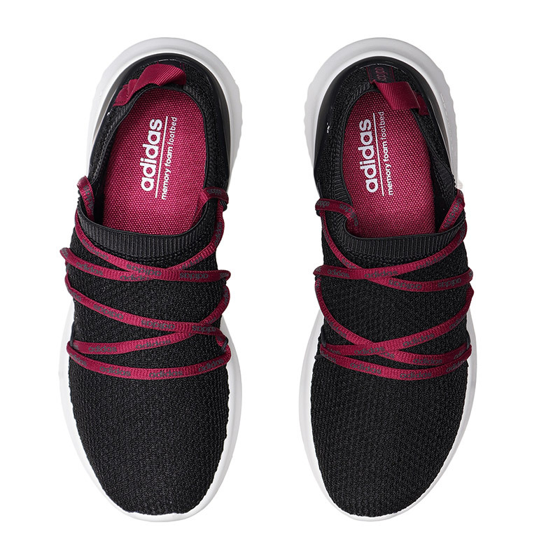 【自营】adidas阿迪达斯NEO女鞋休闲鞋低帮透气跑步运动鞋BB7308 BB7308碳黑+神秘宝石头红