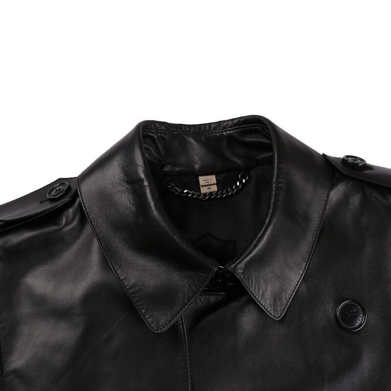 burberry博柏利男士羔羊皮风衣80082561