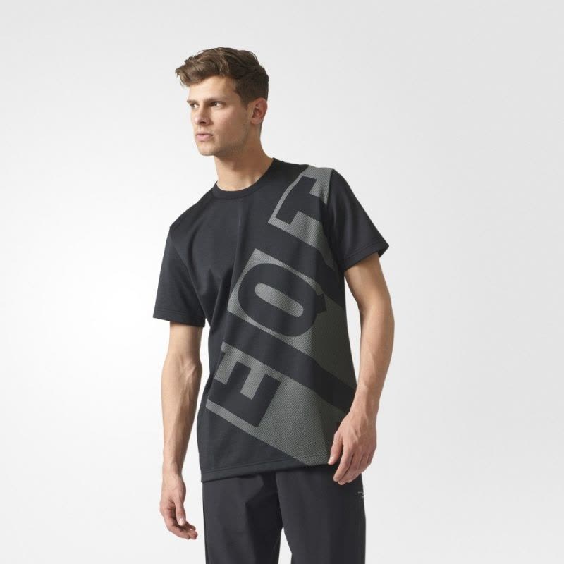 adidas阿迪达斯三叶草男子短袖上衣黑BQ2046图片