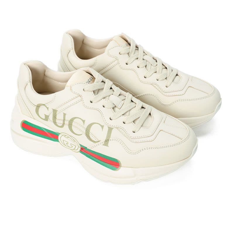 预售 古驰GUCCI Rhyton 老爹鞋 皮带标识粒面皮528892 女士低帮鞋运动鞋图片