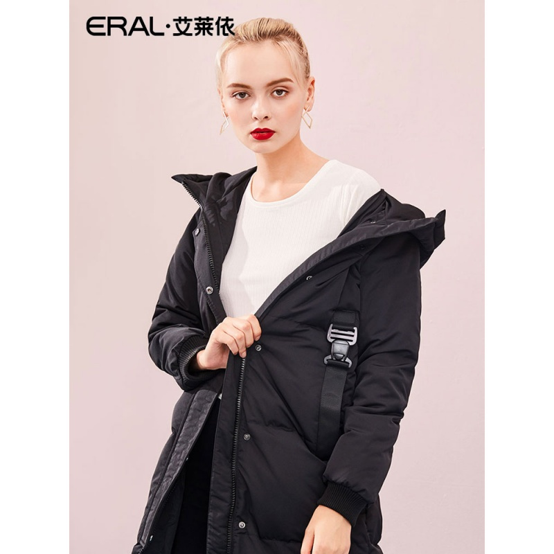 ERAL/艾莱依2018秋冬新款羽绒服女中长款加厚外套
