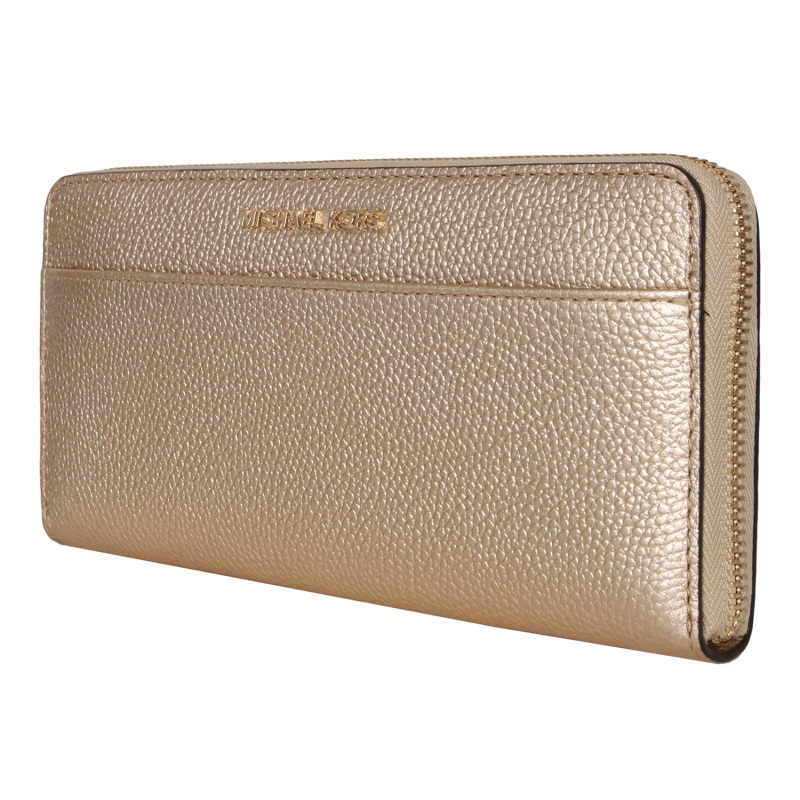 michaelkors女士金黄色皮质长款拉链钱包32t7mm9e3mpalegold