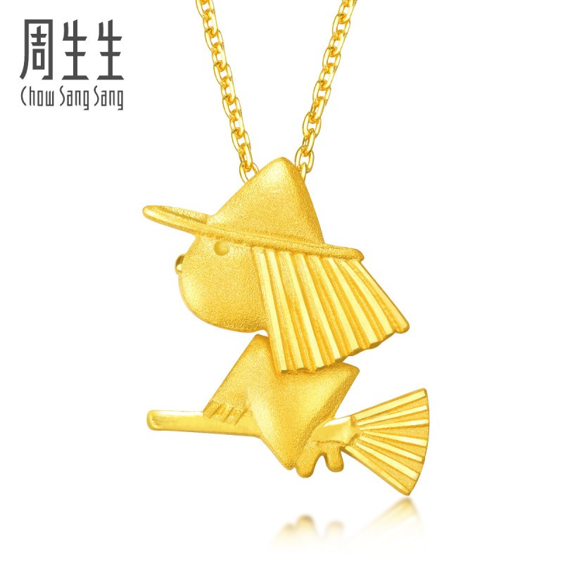 周生生(CHOW SANG SANG)金饰足金小女巫吊坠金饰吊坠首饰女款 计价