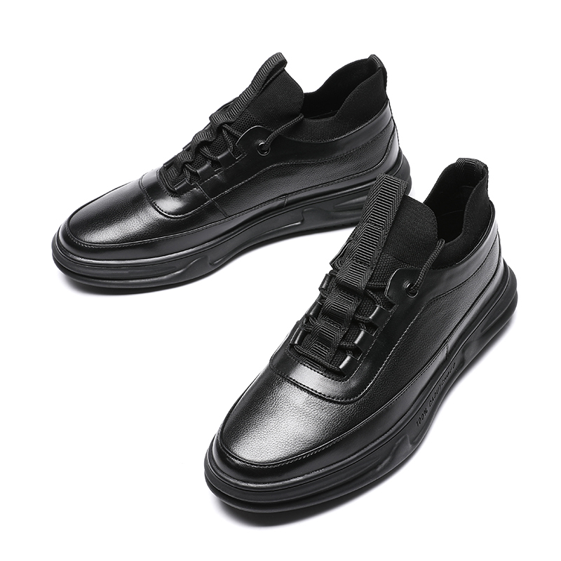 红蜻蜓男鞋2020新款真皮运动休闲潮流韩版厚底舒适百搭青年板鞋