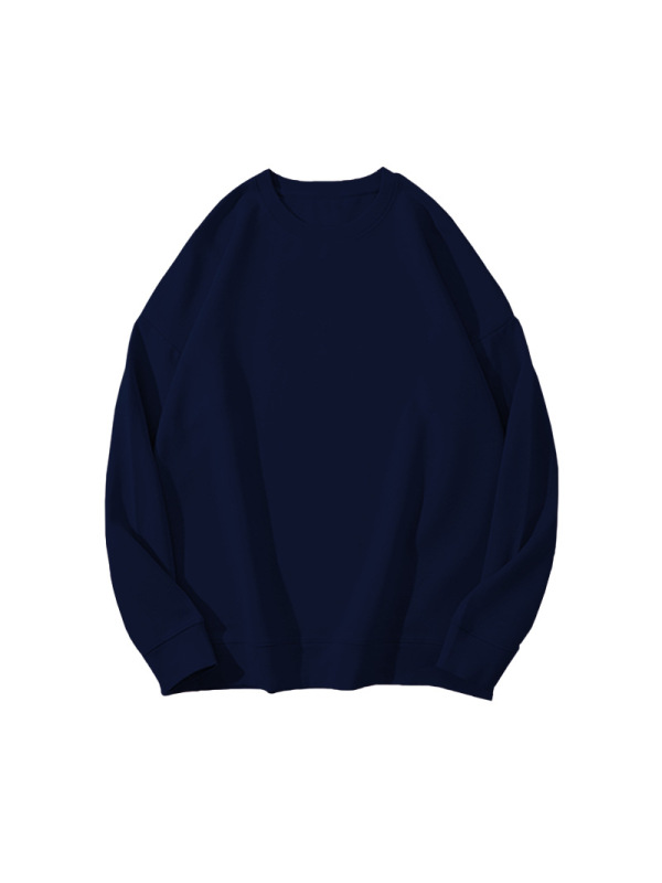 纯色加绒卫衣女秋冬韩版宽松休闲上衣T恤女学生情侣装外套打底衫