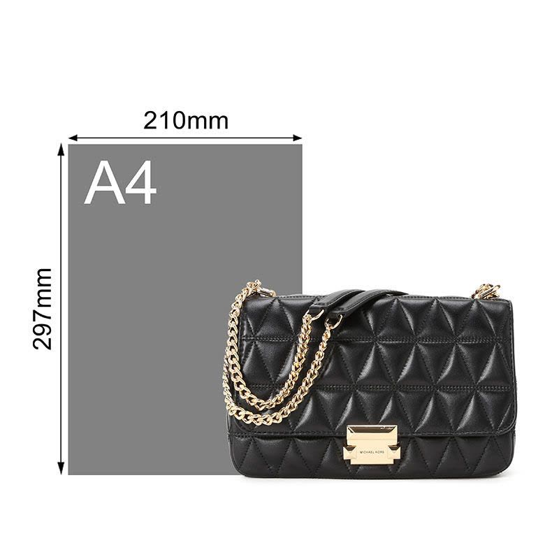 MICHAEL KORS 迈克·科尔斯 SLOAN 女士斜挎包 大号 口盖包30S7GSLL3L 金扣图片