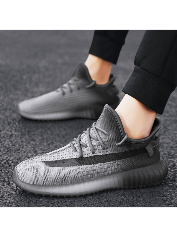 Ceba2021夏季新款网红时尚潮流飞织渐变色椰子鞋网面透气休闲运动男鞋