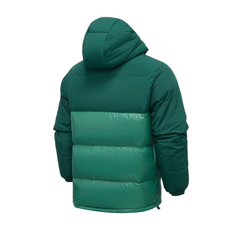 阿迪达斯三叶草男服羽绒服拼接连帽防风运动休闲服GE1329