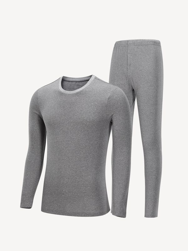 HLA海澜之家保暖内衣套装秋冬贴身基础棉毛衫男HUTAJ3R018A