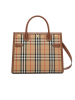 预售 BURBERRY Title - 小号 Vintage 格纹双提柄泰尔勒手袋