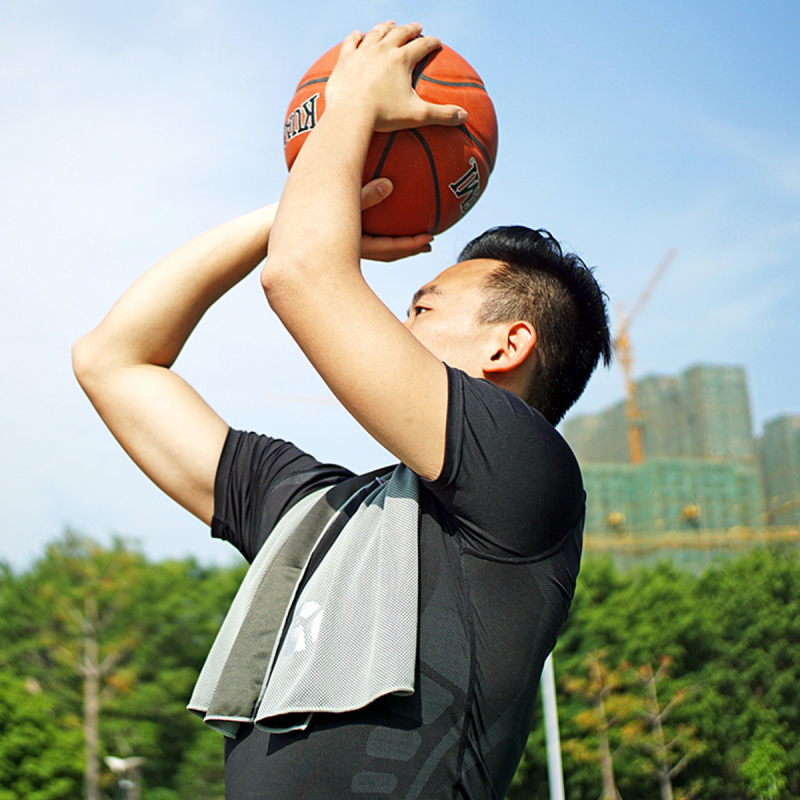 狂迷吸汗速干跑步健身灰色冷感运动毛巾