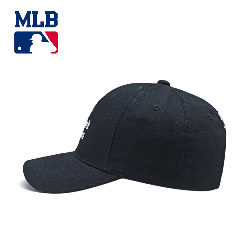 MLB棒球帽NY洋基队男女遮阳防晒 可调节休闲鸭舌帽子嘻哈帽潮 32CPIC811-2F-50L黑色前标英文