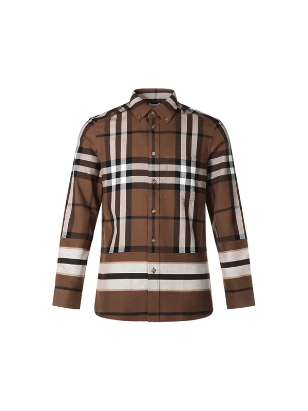 博柏利/巴宝莉 BURBERRY 男款 棉质长袖衬衫80486751