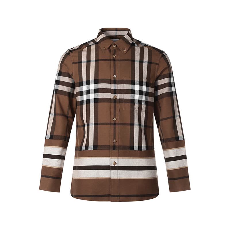 博柏利/巴宝莉 BURBERRY 男款 棉质长袖衬衫80486751图片