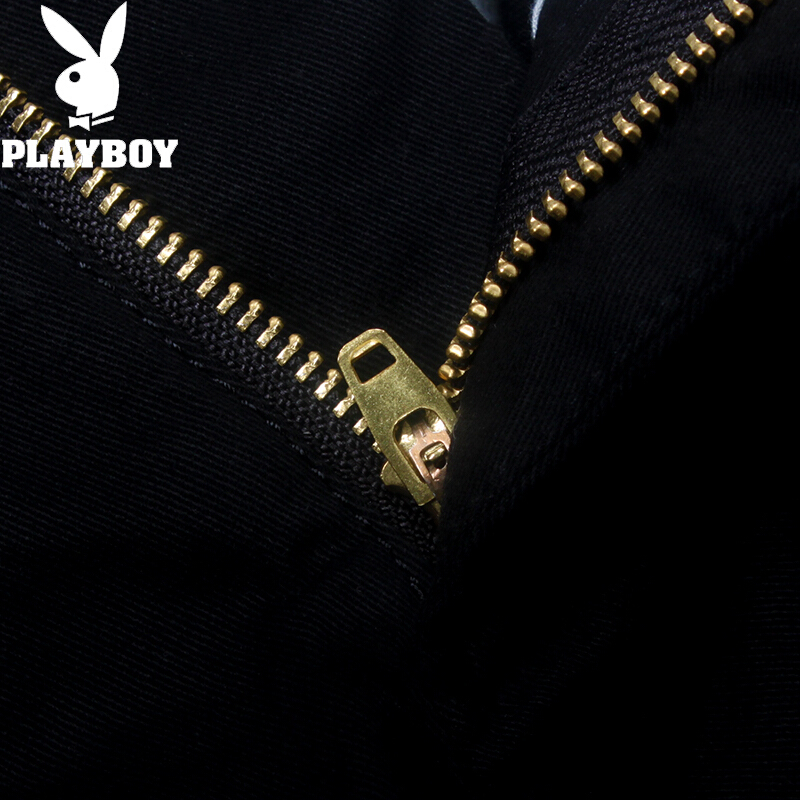 花花公子(PLAYBOY)休闲裤男春季新款弹力修身中腰直筒商务男士长裤子