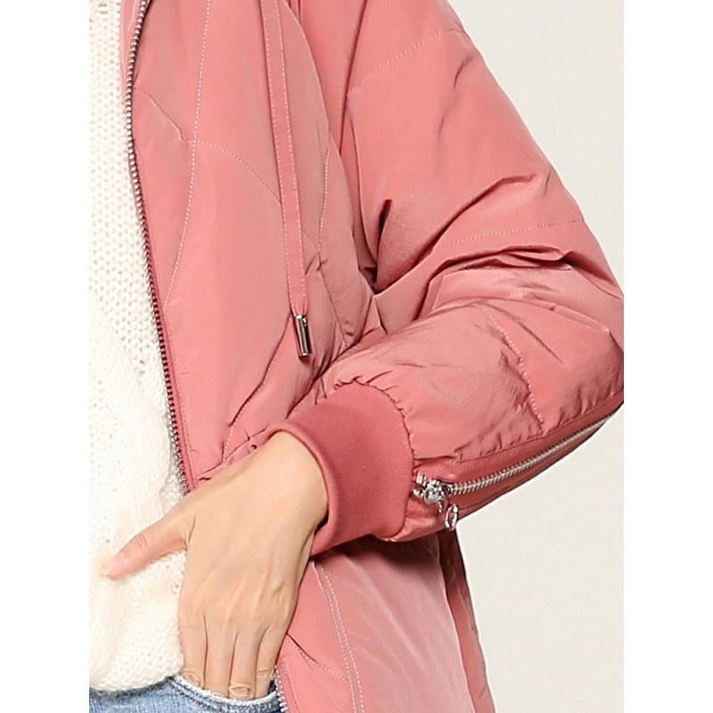 冰洁2018秋冬新款中长款羽绒服女休闲拉链保暖时尚连帽外套女J80143030