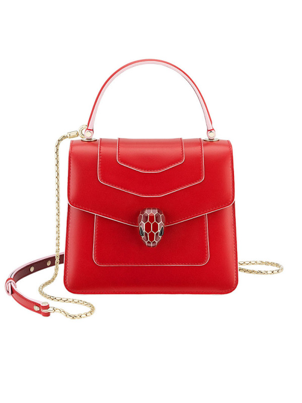 BVLGARI/宝格丽 SERPENTI FOREVER 单肩包 289220 胭脂色