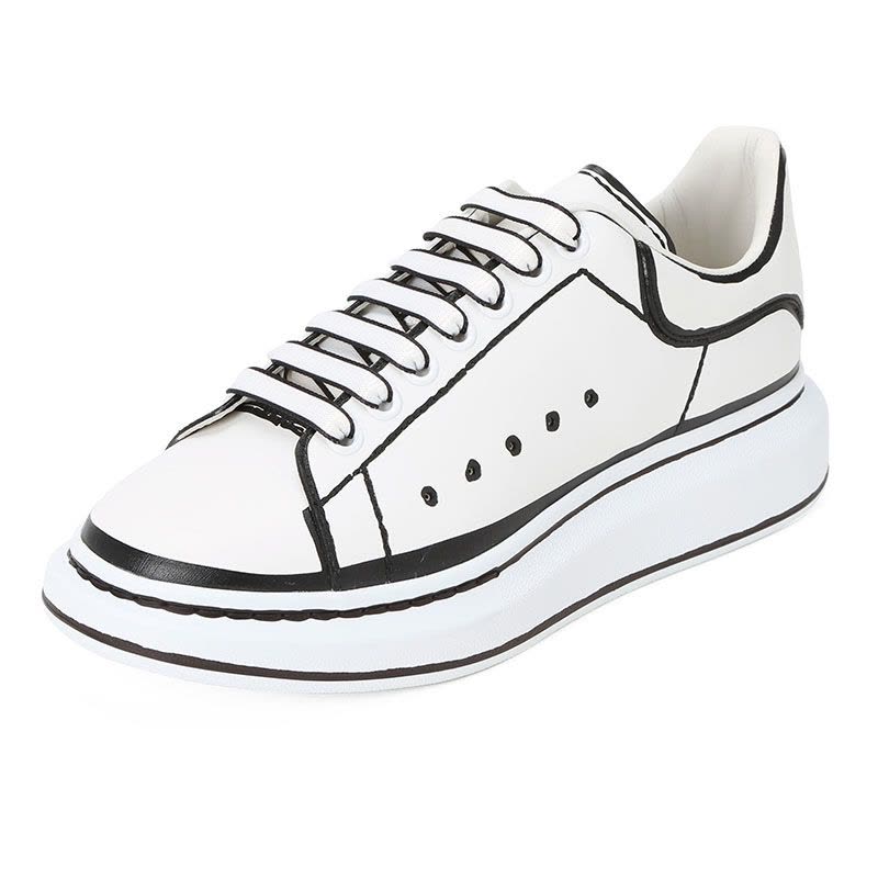 McQueen Sneakers Oversize小白鞋 白色厚鞋底光面皮627867白尾图片