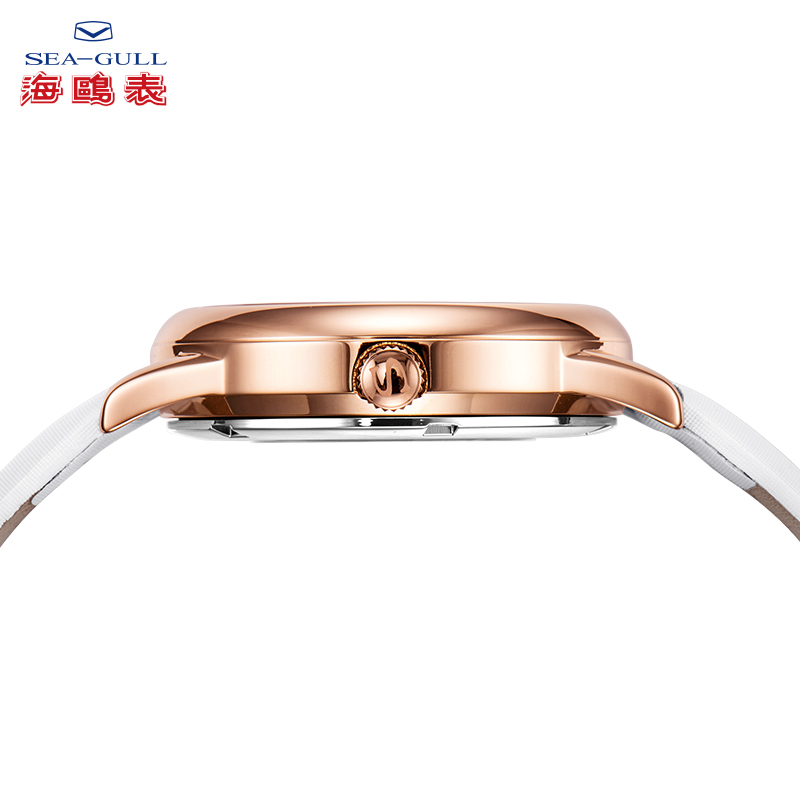 海鸥表(SEAGULL)女士手表时尚单历自动机械表女表天使之翼系列813.93.6016L白盘白带