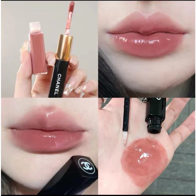 CHANEL香奈儿 双效持色唇釉(69号)4.5ml+3.5ml镜面口红乌龙奶茶色图片