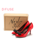 迪芙斯D:FUSE春季漆面牛皮高跟鞋增高蝴蝶结女士DF53113067