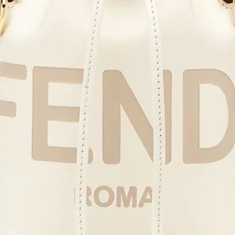 预售 芬迪 FENDI MON TRESOR 水桶包迷你 LOGO标识FF压纹 女士手提包 8BS010金扣图片