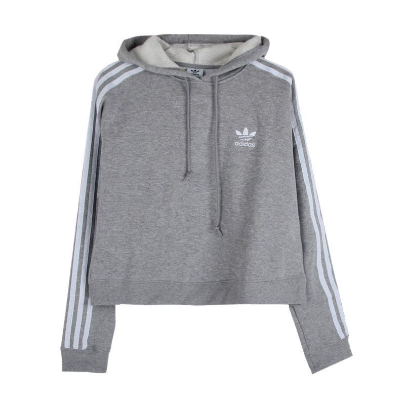 阿迪达斯三叶女子套头衫宽松舒适运动休闲连帽卫衣DH4245图片