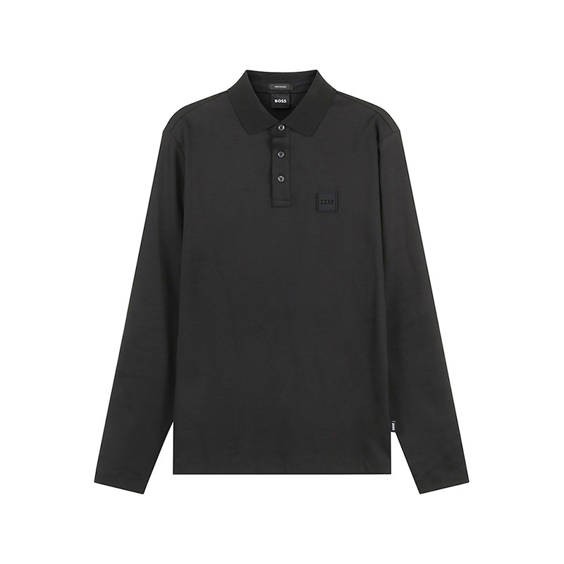 雨果博斯 HUGO BOSS 男士black系列棉质长袖POLO衫 50485162