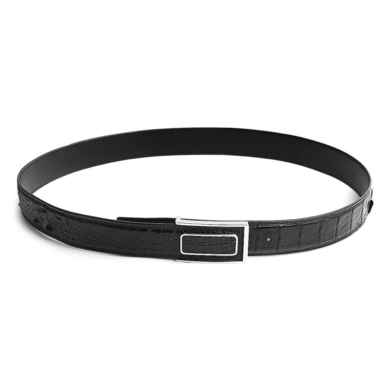 鳄鱼皮男士皮带板扣男生休闲礼物礼盒头层牛皮男裤腰带真皮腰带