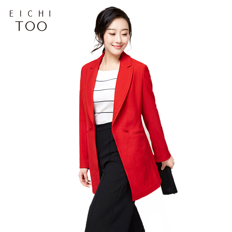 2019爱居兔春季女装修身休闲西服外套