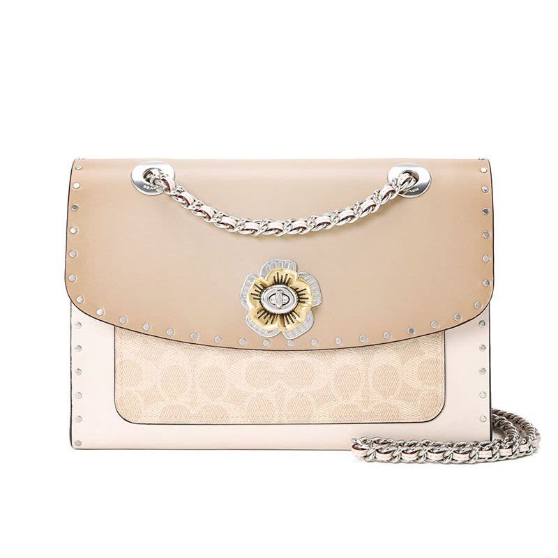 20新款 COACH 女士单肩斜挎包 967 牛皮革\涂层帆布图片