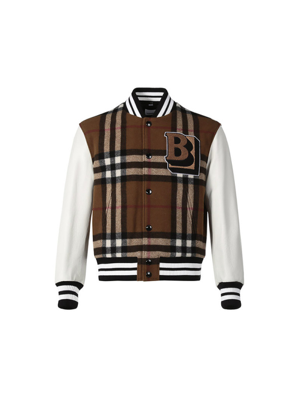 博柏利/巴宝莉 BURBERRY 男款 绵羊毛/锦纶/牛皮革棉服夹克外套80486911
