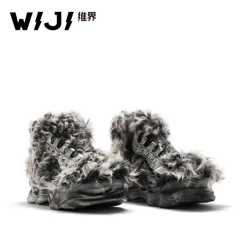 WIJI冬季新款时尚加绒保暖雪地靴休闲个性青春潮流舒适魅力女鞋女图片