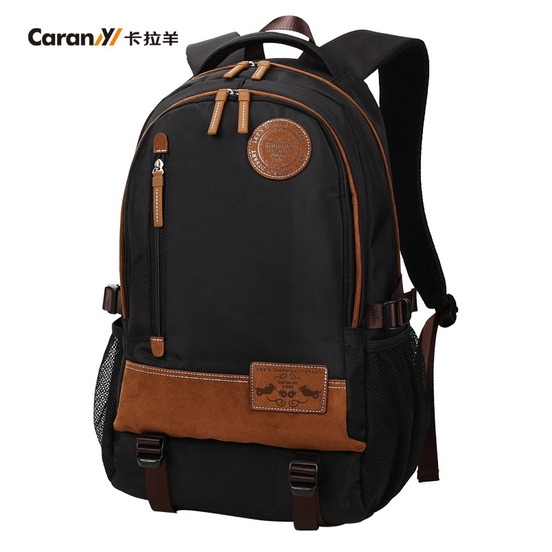 卡拉羊Carany休闲双肩包旅行背包防震隔层电脑背包韩版潮包初中及以上通用旅行背包涤纶学生书包CX5640