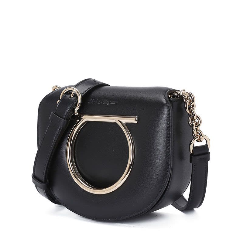FERRAGAMO Vela 马鞍 斜挎包21H001 银扣图片