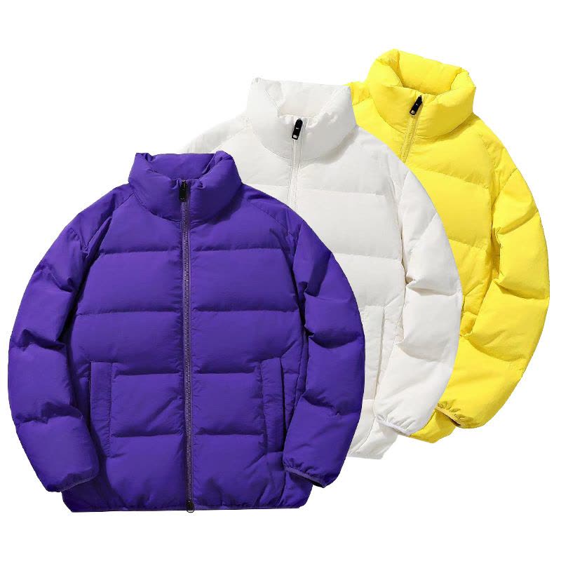 羽绒服男秋冬季新款潮流宽松白鸭绒保暖立领港风情侣百搭时尚外套图片