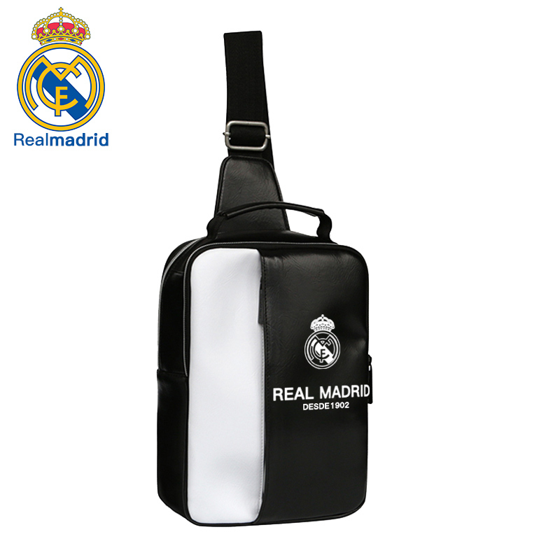 皇家马德里Realmadrid官方正品时尚男女士多功能大容量手提运动户外登山休闲健身训练商旅行电脑单肩小挎书包背包黑色