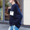 如熙卫衣女装韩版宽松学生圆领卫衣上衣潮中长袖T恤女