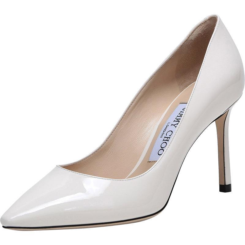 Jimmy Choo 周仰杰 女士漆皮尖头高跟鞋 ROMY 85 PAT 171