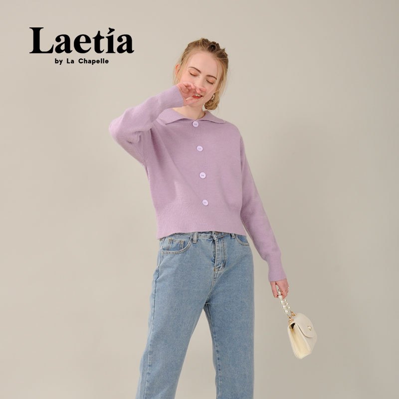 拉夏贝尔Laetia可爱宽松韩版加厚套头慵懒风麻花针织衫外穿911611890