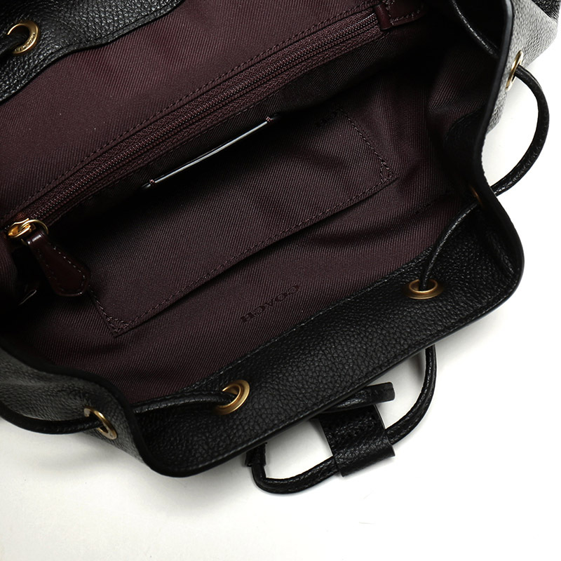 coach蔻驰奢侈品女士抛光鹅卵石皮革evie双肩背包68380