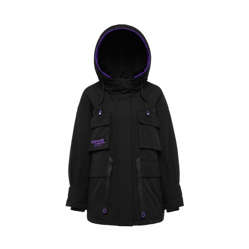 波司登BOSIDENG连帽风衣中长款羽绒服2018新款厚款女式保暖外套B80142128