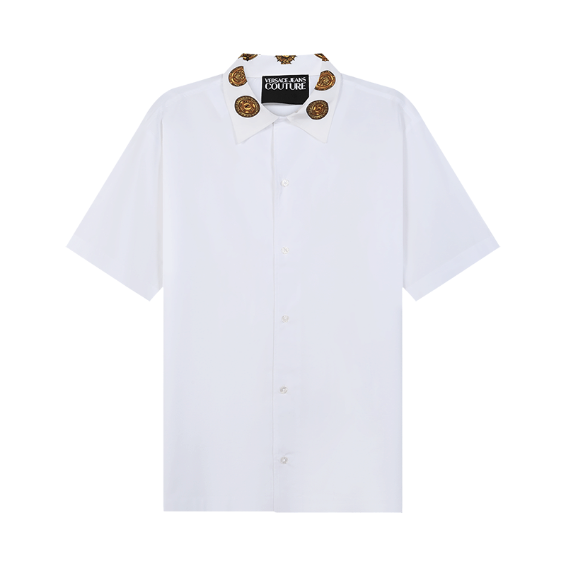 范思哲 VERSACE JEANS COUTURE 男士棉质短袖衬衫72GAL2BC CN002图片