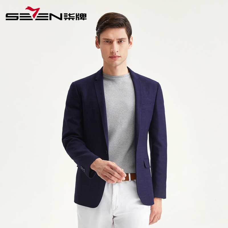 柒牌SEVEN男装西服商务休闲男士正装单西办公宴会西装上衣职业西服外套