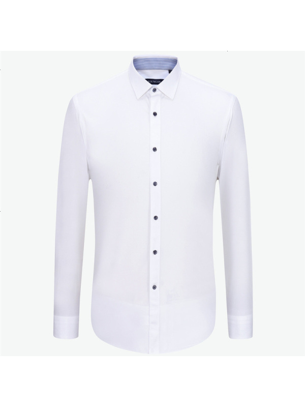 Youngor/雅戈尔秋季新品男士商务正装白色DP免烫长袖衬衫630BQY 白色 39