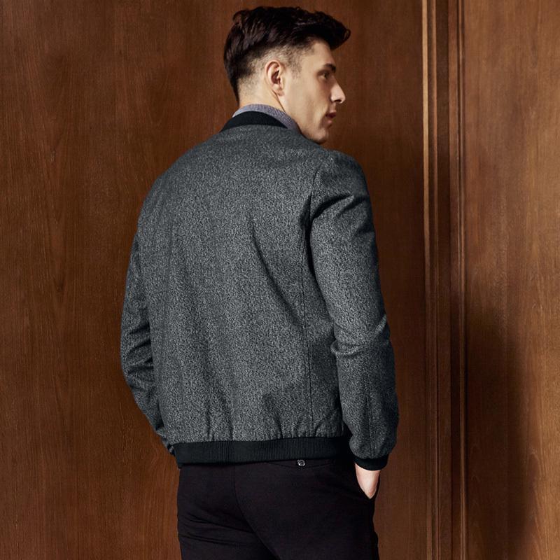 千纸鹤男装棒球领夹克秋季休闲外套男士飞行jacket潮30185
