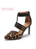 迪芙斯D:FUSE尖头高跟性感豹纹单鞋女DF51113059